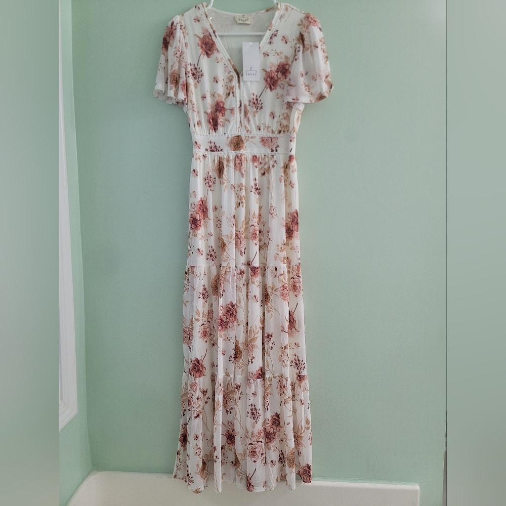 Chic Floral Print Maxi Dress